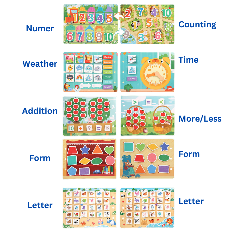 Joymaxx - Vente Cartes d'apprentissage – enfant et bébé - Livre d'activités Montessori - Les Nombres2