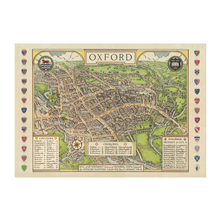 Mapa de Oxford por atacado de The Pattern Book