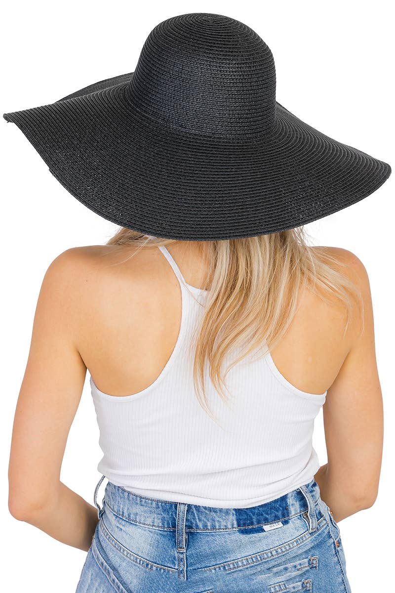 Cap Zone - Venta al por mayor Sombrero de paja - Mujer - Sombrero de sol de paja con tejido apretado, color sólido y ala ancha flexible8