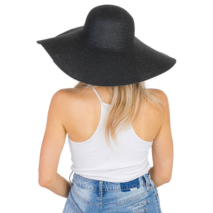 Cap Zone - Venta al por mayor Sombrero de paja - Mujer - Sombrero de sol de paja con tejido apretado, color sólido y ala ancha flexible8