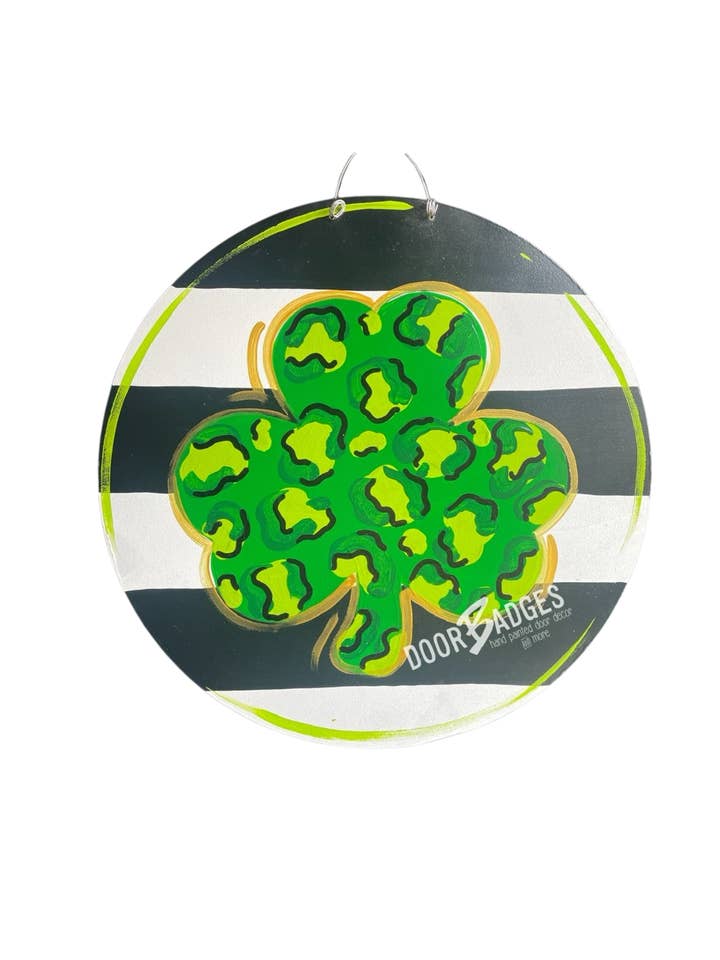St Patrick's Round Wooden Door Hanger | Spring Decor for wholesale by DoorBadges