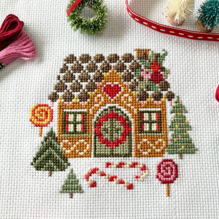 Love Poppet - Wholesale Embroidery/cross-stitch supplies - Gingerbread House - Cross Stitch House
