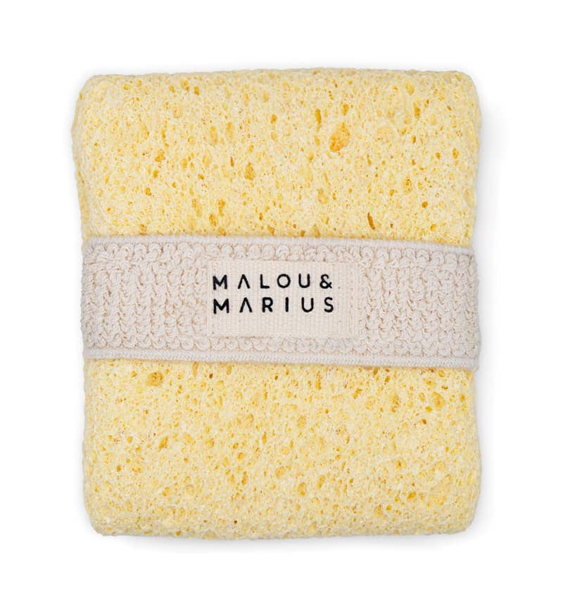 Malou & Marius - Wholesale Bath Pouf/Sponge - BODY SPONGE SOAP HOLDER IN RAW REGENERATED CELLULOSE
