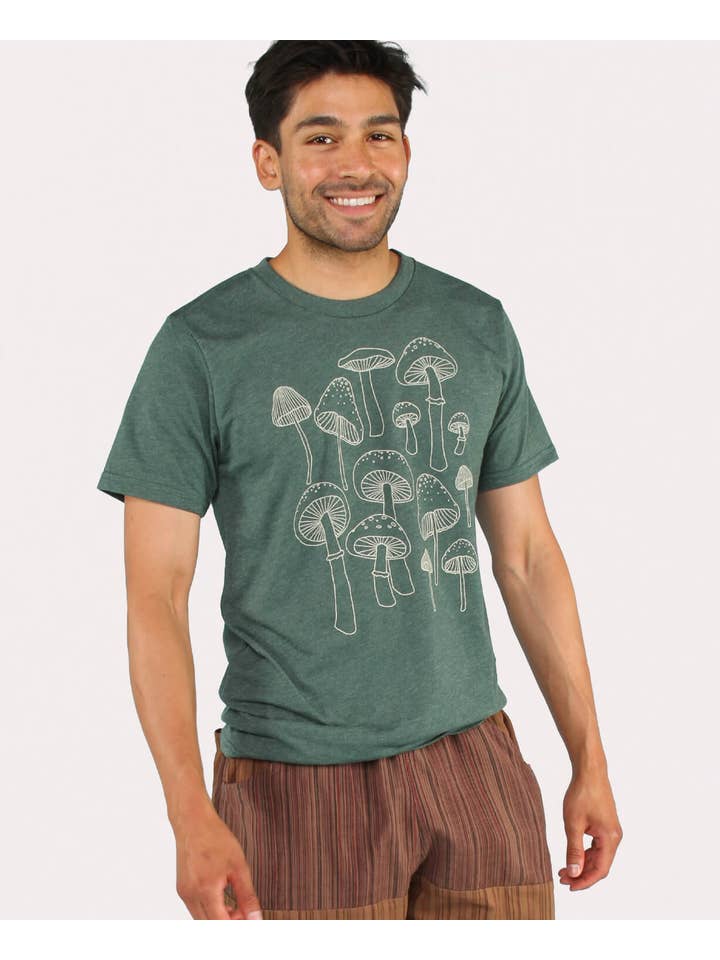 Soul Flower - Wholesale Screen Printed T-Shirt - Unisex - Mushrooms Recycled T-Shirt - Unisex - Souvenir Tees3