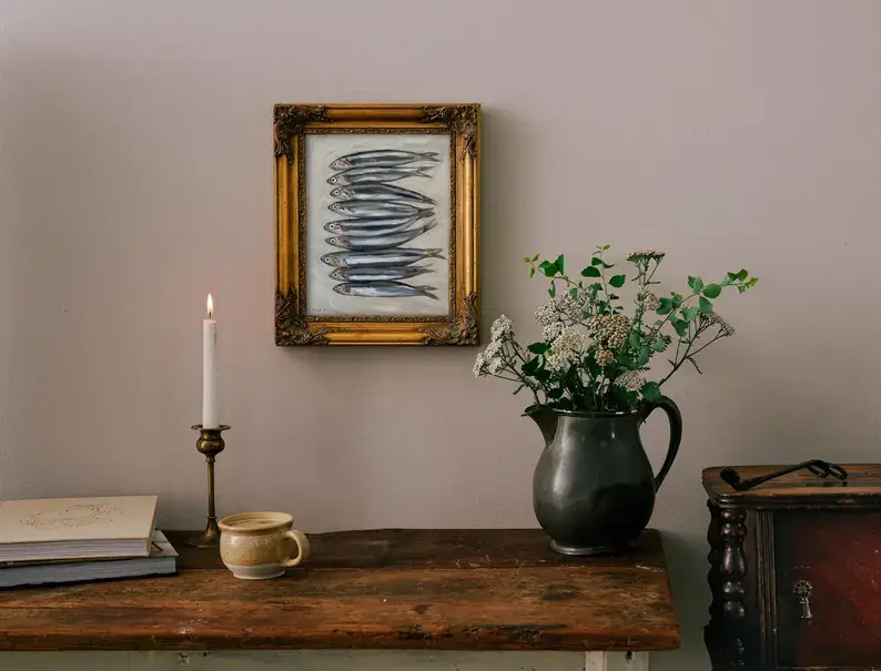 Krista Kim Studio - Venta al por mayor Ilustración - SARDINES - Lámina artística (sin marco)2