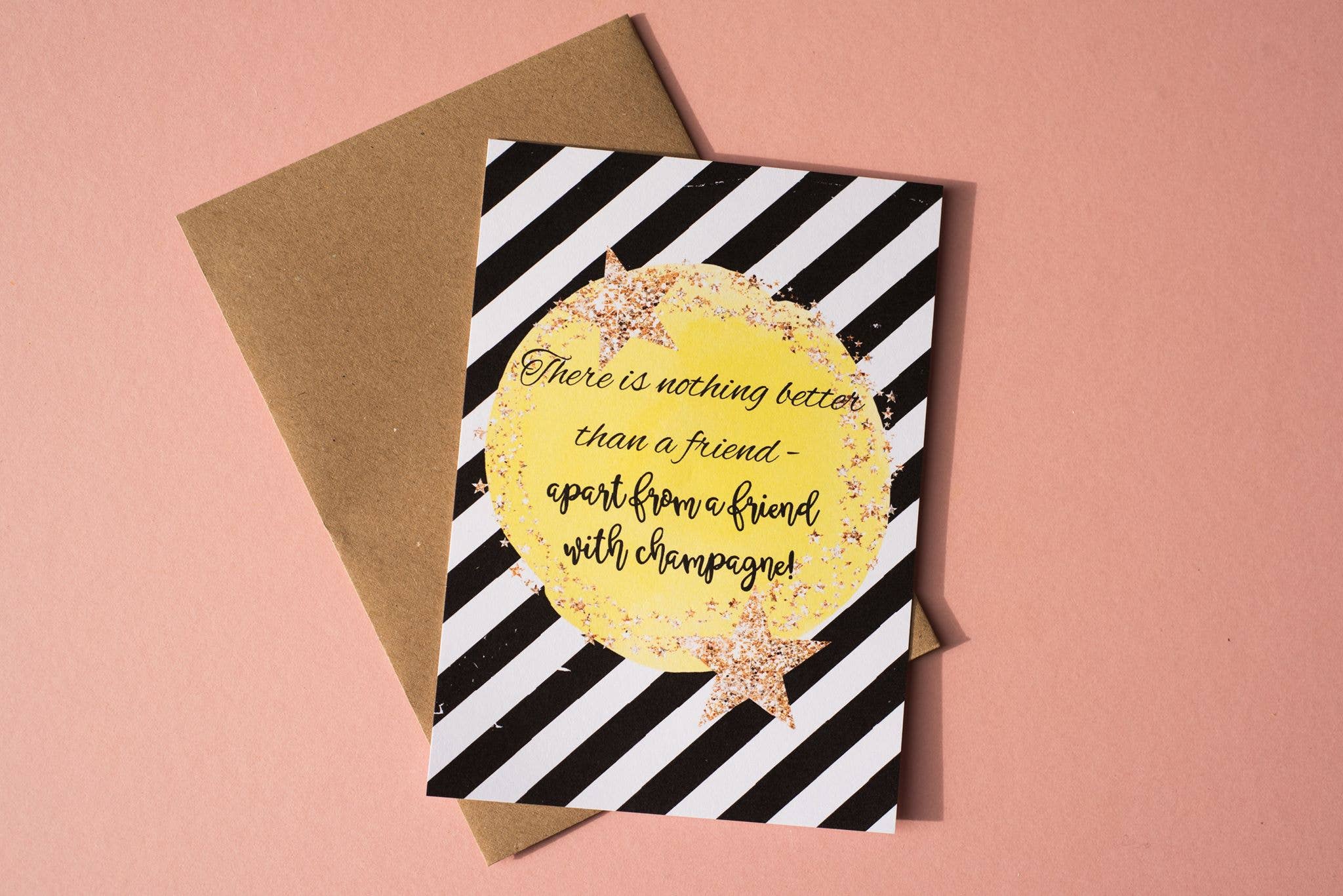 Dios Designs – wholesale Postcard – A6 Postcard Print - Yellow Star Alcohol1