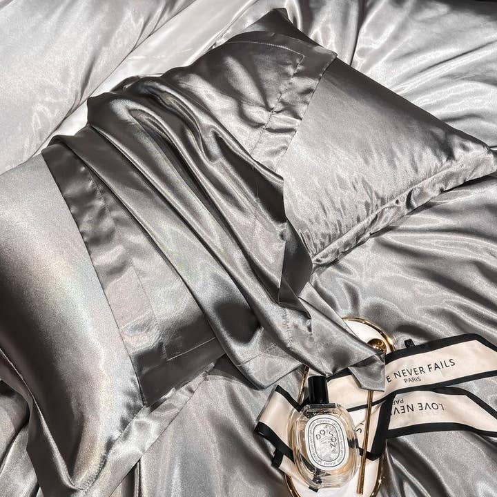 SueSilkHK - Wholesale Hoofdkussenhoes/met rits - Set van 2 satijnen kussenslopen voor haar en huid, 20 x 30 inch (50 x 76 cm), glanzende kussensloop met envelopsluiting, handgemaakte zijden kussensloop, cadeau voor haar17