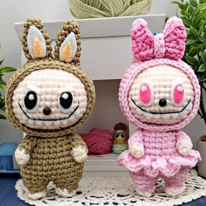 TOMOPOD LLC - Wholesale Stuffed/Plush Toy - Kids & Baby - Funny Labubu Crochet, Amigurumi Labubu Doll, Cute Doll Gift