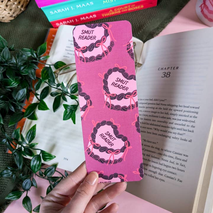 Marque-page en lin "Lecteur de smut" pour la vente par Alaina Creates