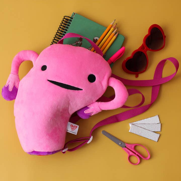 I Heart Guts | Organ Plushies Wholesale - Wholesale Backpack - Women's - Uterus Plushie Backpack3