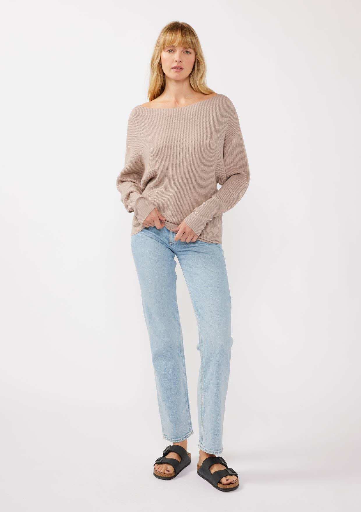 Lovestitch - Vente Pull en maille – femme - Pull en tricot gaufré à manches longues52