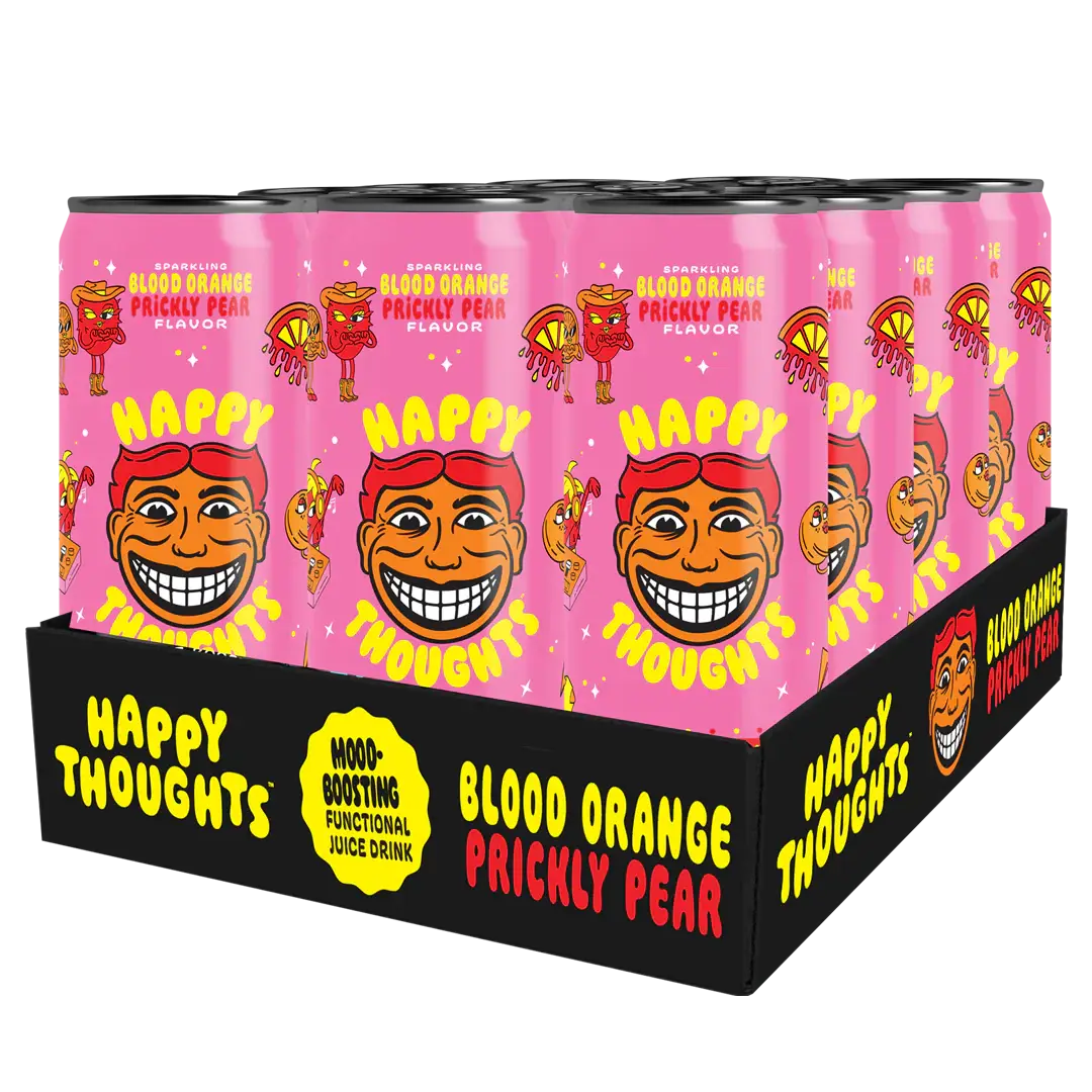 Happy Thoughts - Wholesale Sparkling Water - Happy Thoughts - Blood Orange - Pear -(12pk - 12 oz Cans)2