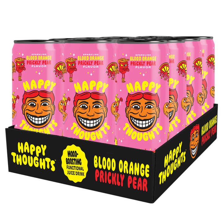 Happy Thoughts - Wholesale Sparkling Water - Happy Thoughts - Blood Orange - Pear -(12pk - 12 oz Cans)2