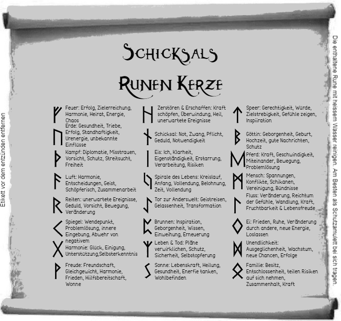 Svaras Hexenladen - Wholesale Votive Candle - Fate Rune Candle1