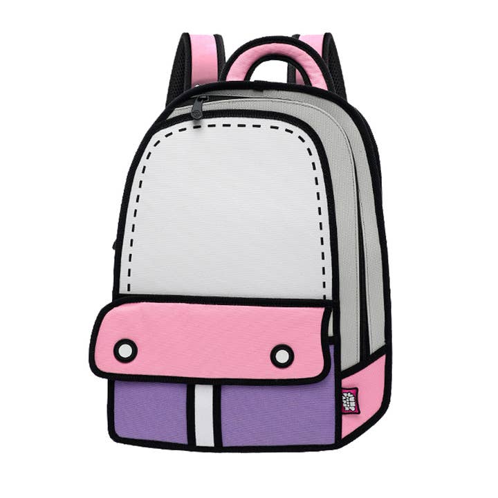 Adventure Cartoon Backpack - Bold and Colorful for wholesale by JumpFromPaper