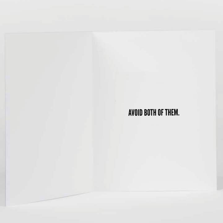 Skel & Co – wholesale Everyday greeting card – SALE Avoid Both Funny Everyday Greeting Card (See Inside!)1