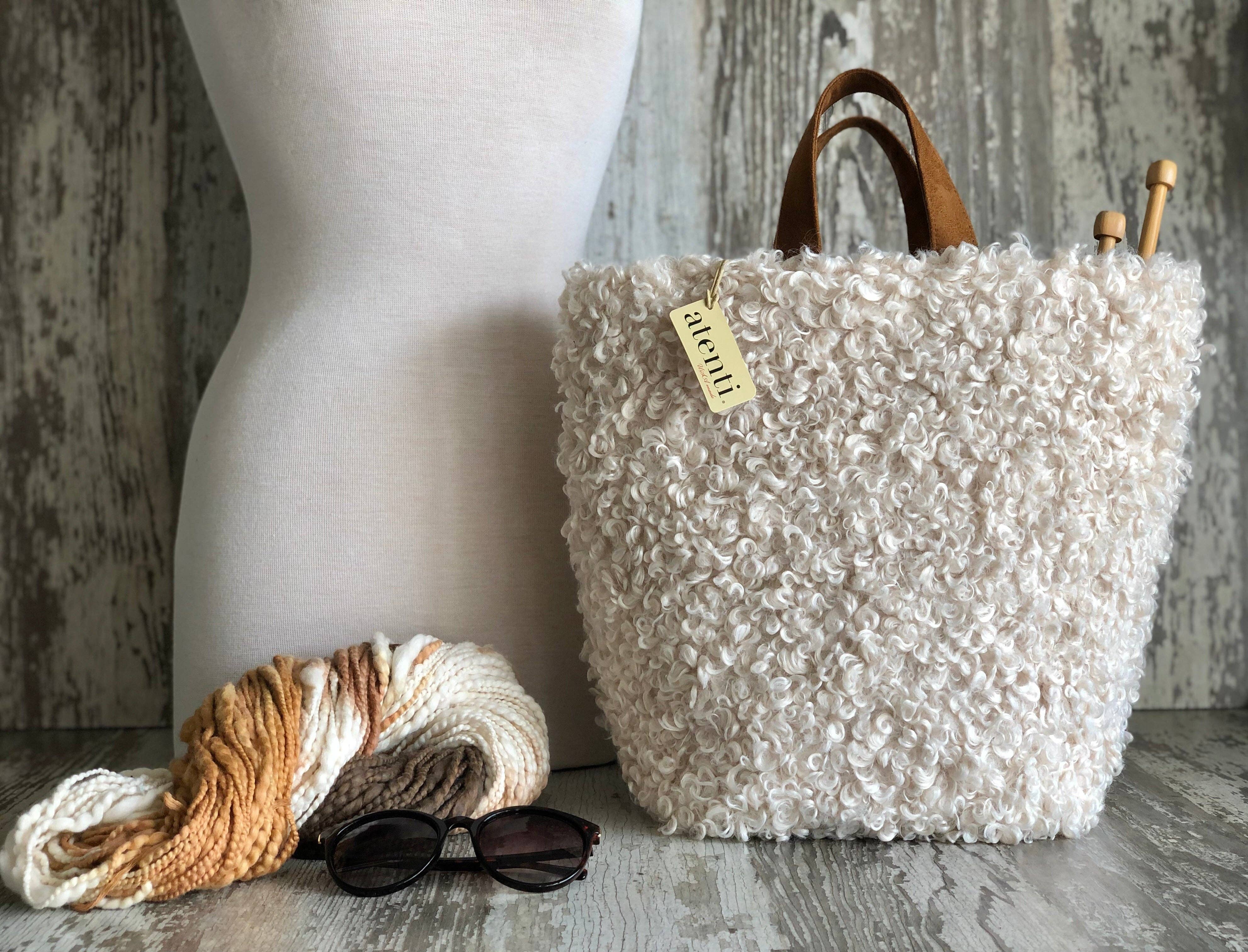 Atenti - Wholesale Knitting/Crochet Supplies - Knitting and Crochet Organizer Project Bag: Curly Cute Hope Basket