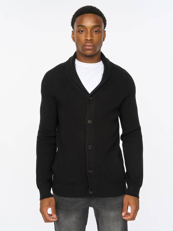 Cardigã de Xale Venosa Preto por atacado de Duck and Cover