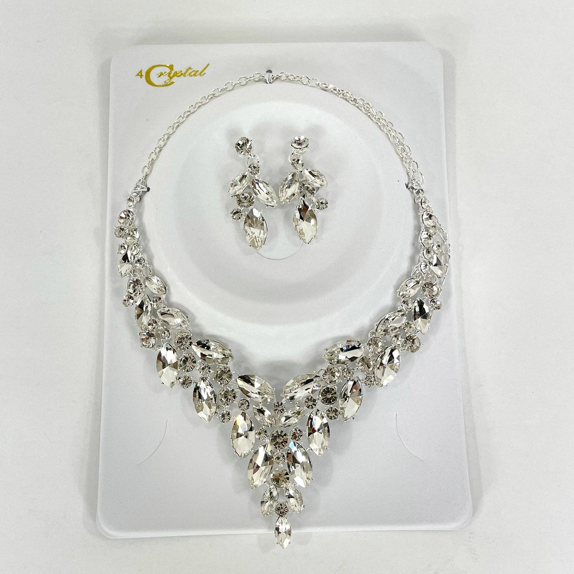TAPA fashion - Wholesale Jewelry Set - Crystal Necklace Earring Set FJN367 (1PC)10