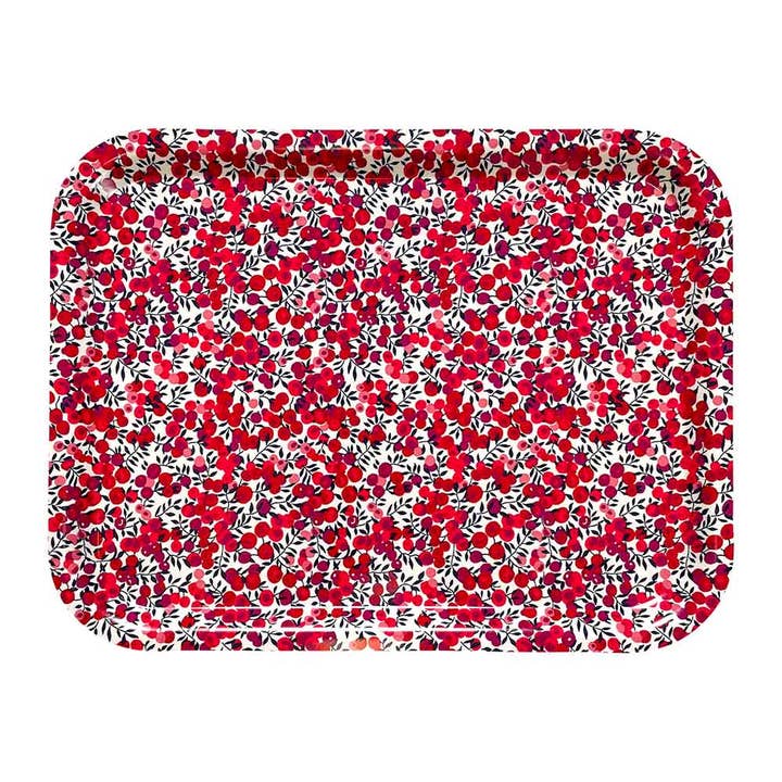 Bandeja de tecido Liberty Wiltshire Vermelho (P) | Utensílios domésticos e presentes por atacado de Alice Caroline