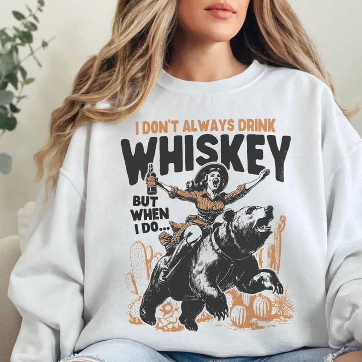 Small Biz Shipping Co - Wholesale Sublimation Transfer - DTF Full Color Transfer - I Don't Always Drink Whiskey