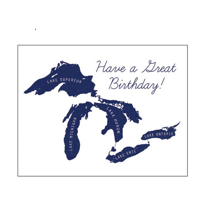 Hab einen schönen Geburtstag! Great Lakes Letterpress-Karte für den Großhandel von City Bird