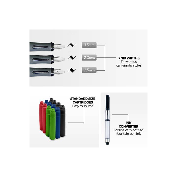 Chartpak, Inc. - Wholesale Pen - Zieler® Complete Calligraphy Pen Set, 17-Pieces3