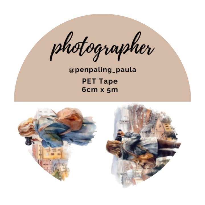 Photographer - PET Tape for wholesale by Penpaling Paula