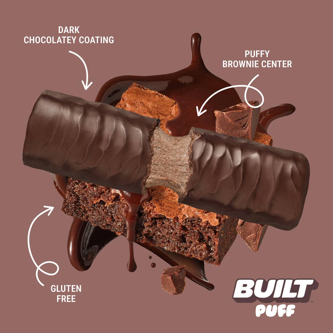 Shop The King - Wholesale Snack Bar - Built Puff Brownie Batter Protein Bar 12ct3