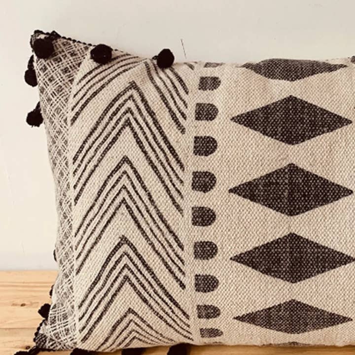 Atolia Designs – wholesale Chair cushion – Handwoven Geometric Cushion with filler 1