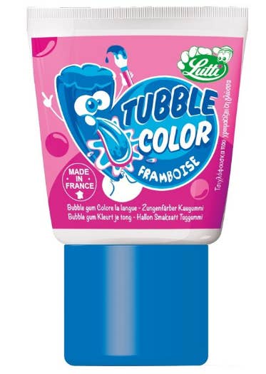123bonbon – wholesale Chewing gum – LUTTI Tubble Gum - Raspberry, tongue stain