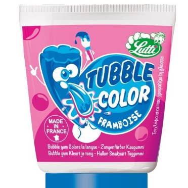 LUTTI Tubble Gum - Raspberry, tongue stain for wholesale by 123bonbon