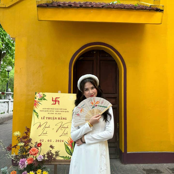 Tonkin Handicraft - Wholesale Party/Paper Folding Fan - Customized Wedding Paper Folding Fan 3