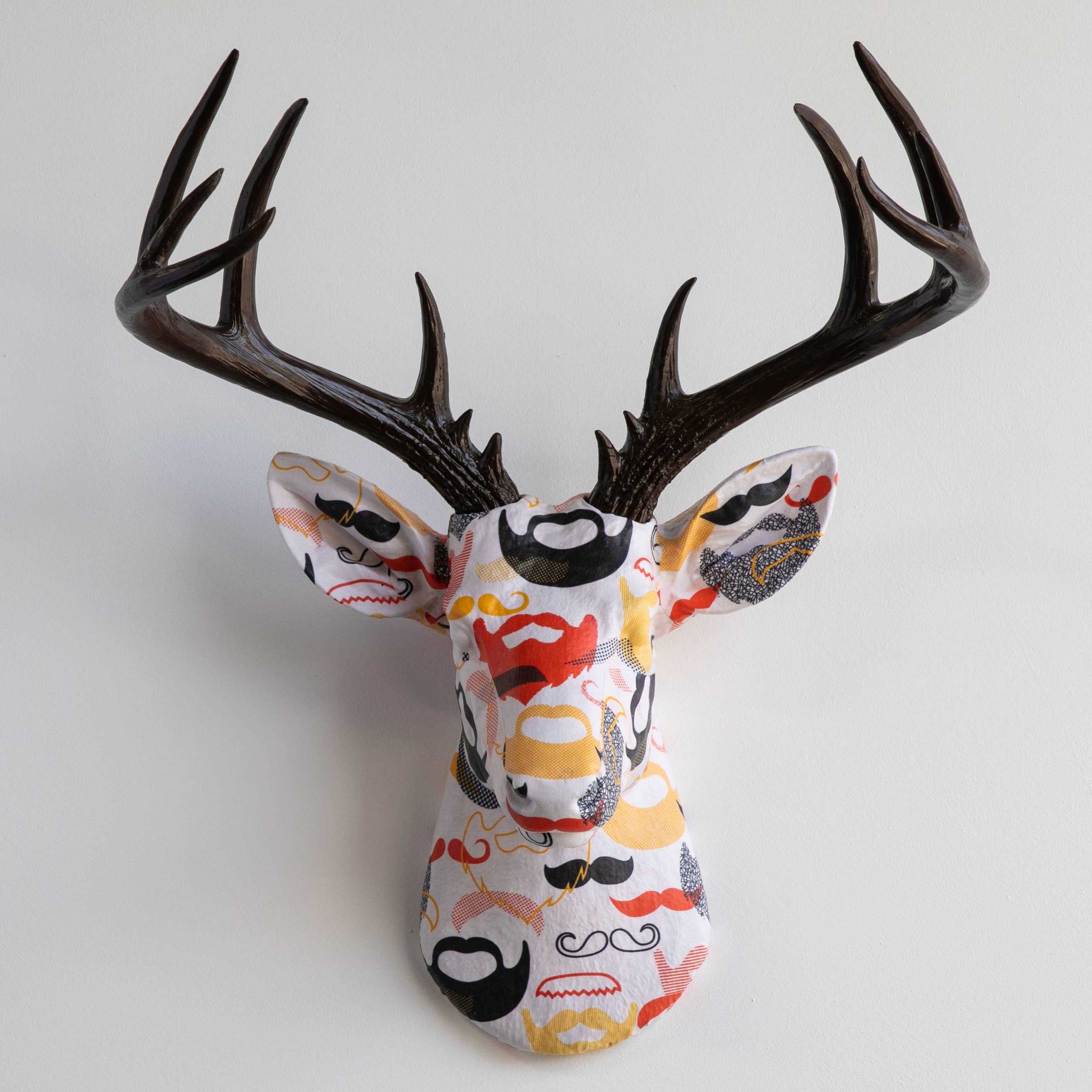 Near and Deer – Engroshandel 3D-vægkunst – Stofhjortehoved - Dusinvis af mønstervalg!23