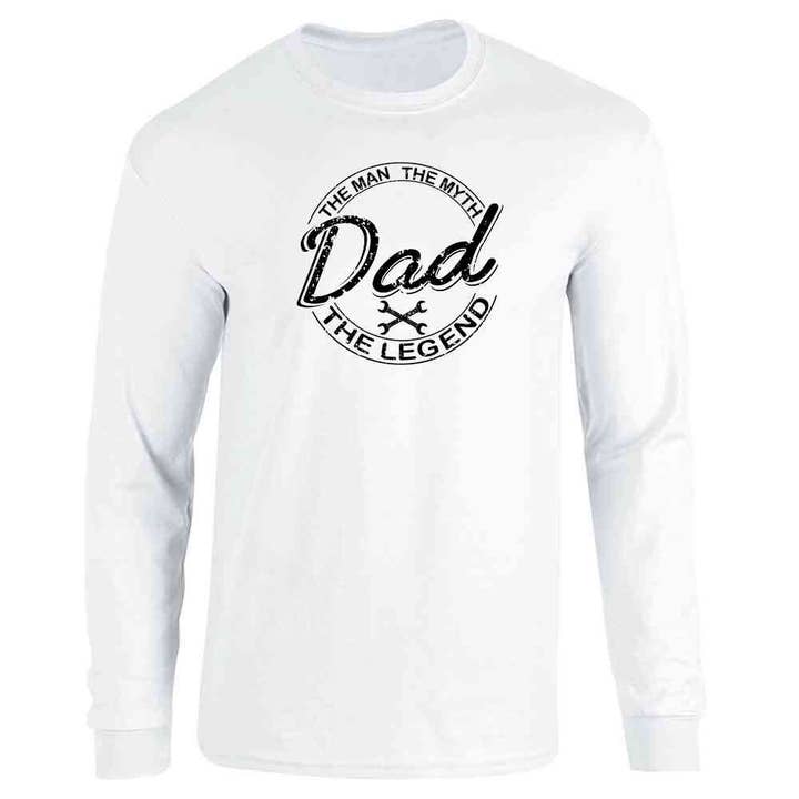 Dad The Man The Myth The Legend Cadeau met lange mouwen voor papa voor wholesale door Pop Threads