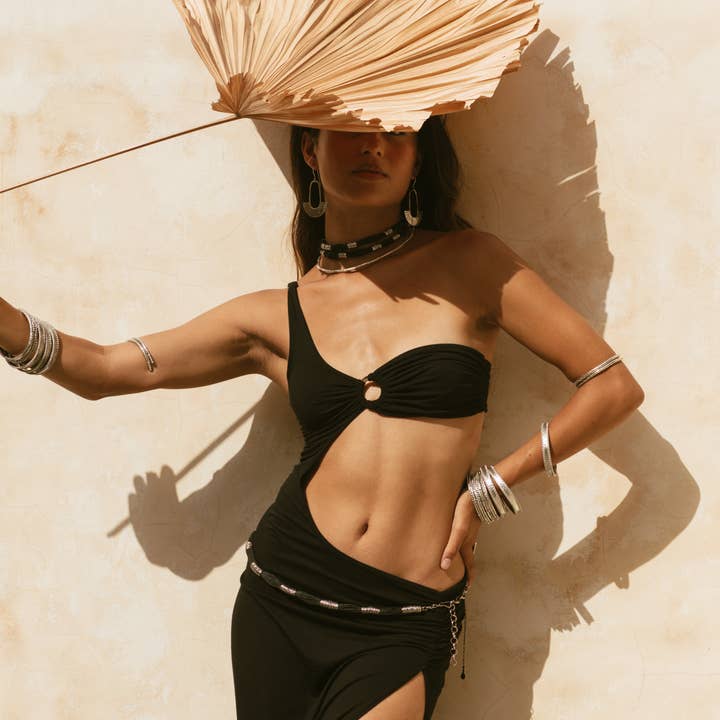 Nakila Collective - Wholesale Jewellery set - Raja bangle set - White brass 5