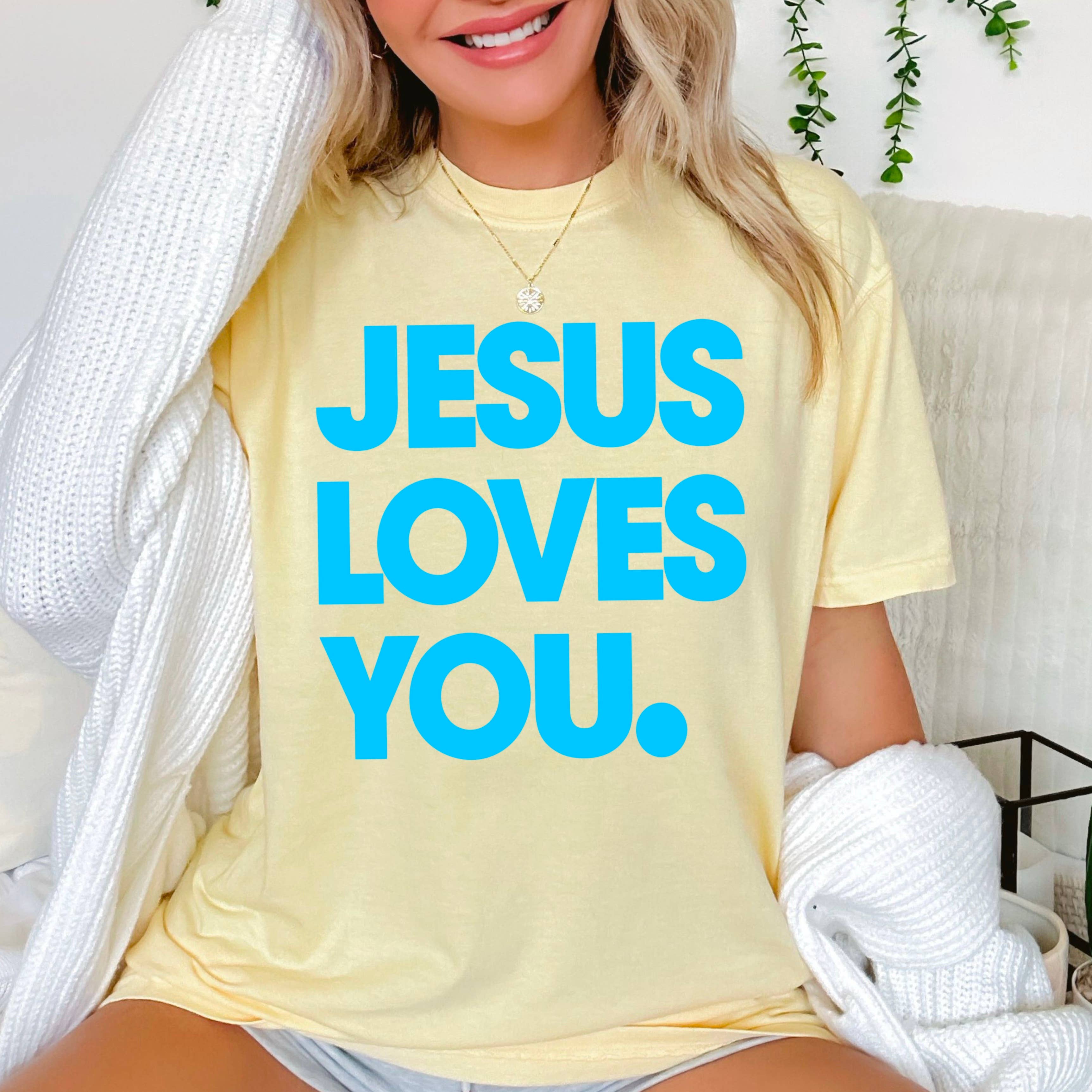 Shoppe SHC - Wholesale Screen Printed T-Shirt - Women's - Jesus Loves You Christian T-Shirt | Comfort Colors13