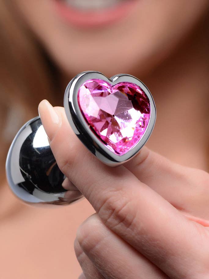 Pink Heart Anal Plug Set for wholesale by Booty Sparks