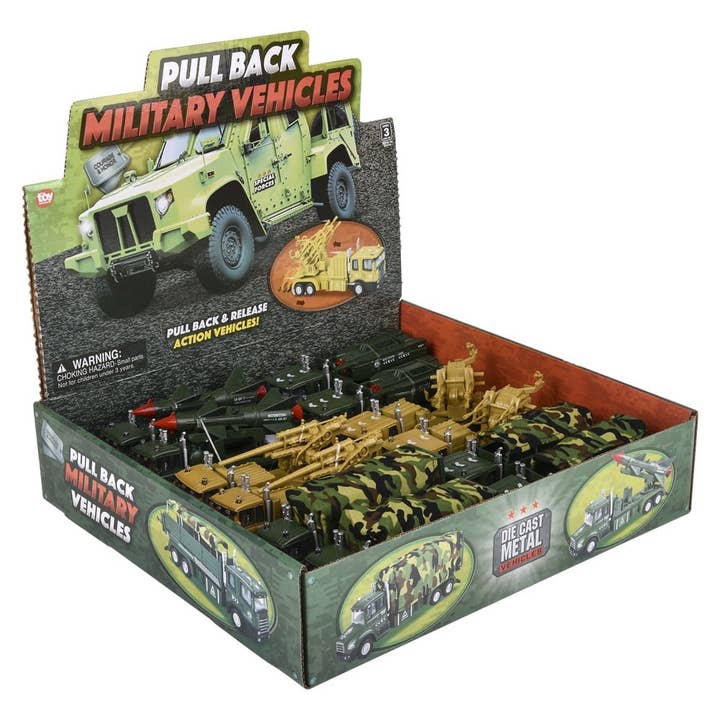 La Luna Bella - Toys – Engroshandel Legetøjsbil/lastbil - Børn – 6" TRYKSTØBT PULL BACK MILITÆRKØRETØJER LLB billegetøj9