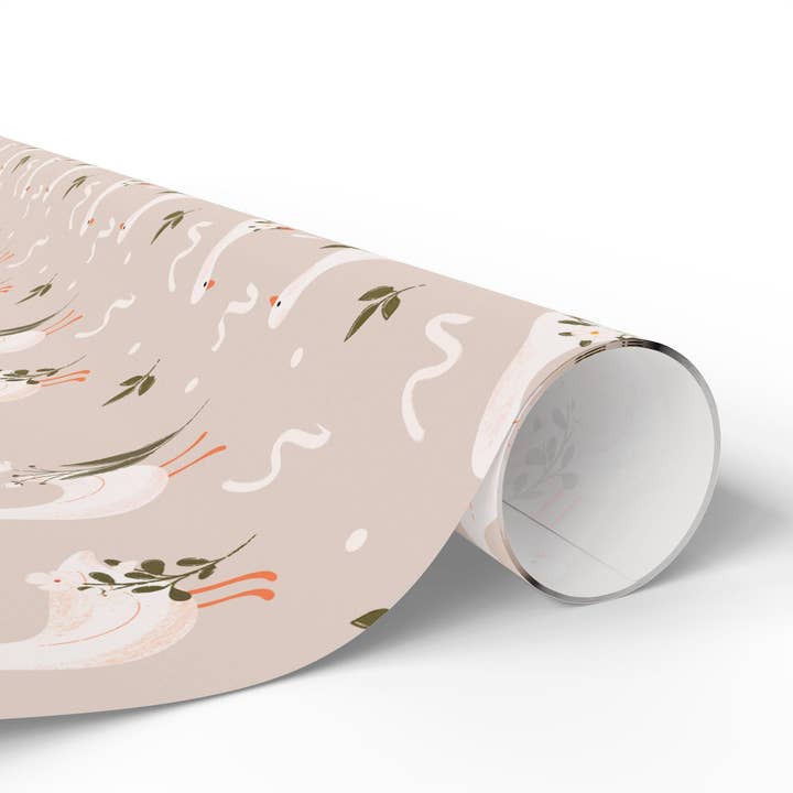 OhhhSoPeachy - Wholesale Flat Wrap - Goose Floral Wrapping Paper, Gift Wrap, Eco-Friendly Packaging, Birthday, Wedding, Holiday, Celebration, Party Decor, Christmas, Holiday4