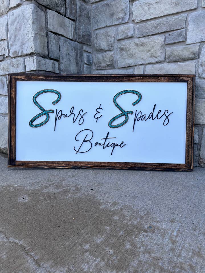 X-Large Turquoise River Signs for wholesale by Twisted Iron Wholesale