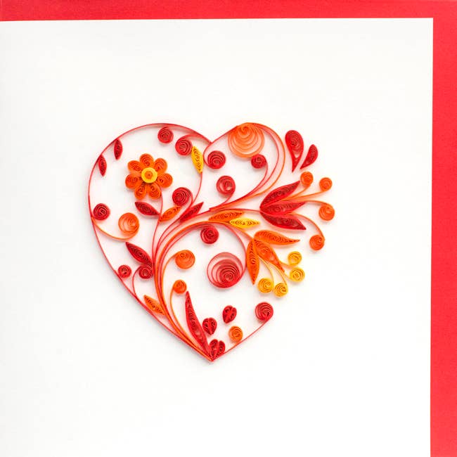 HEART Quilling Greeting Card for wholesale by Origamo