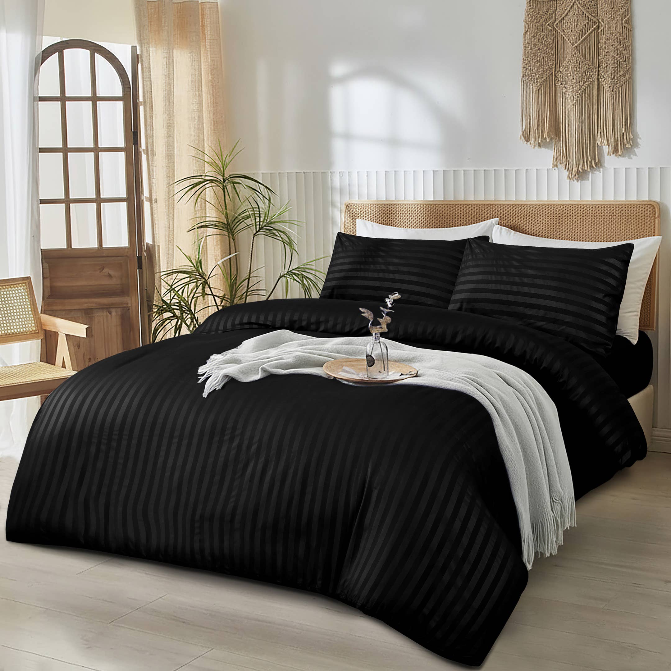 Cotton Passion – wholesale Sängkläder – Randigt påslakan set i lyxig 100 % mjuk mikrofiber6