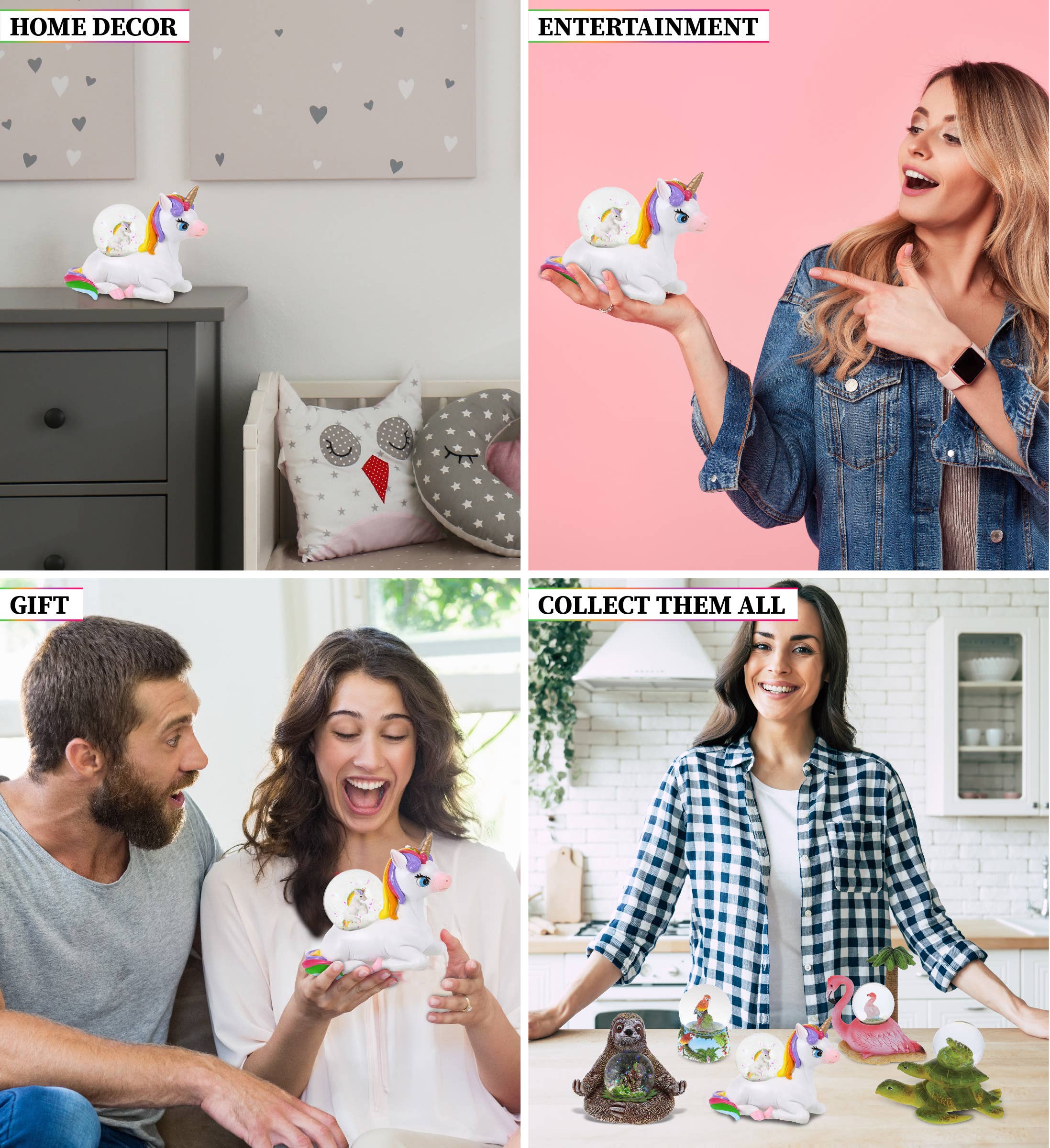 Cota Global - Venta al por mayor Bola de nieve - Niños y bebés - Bola de nieve - Unicornio (45 mm)2