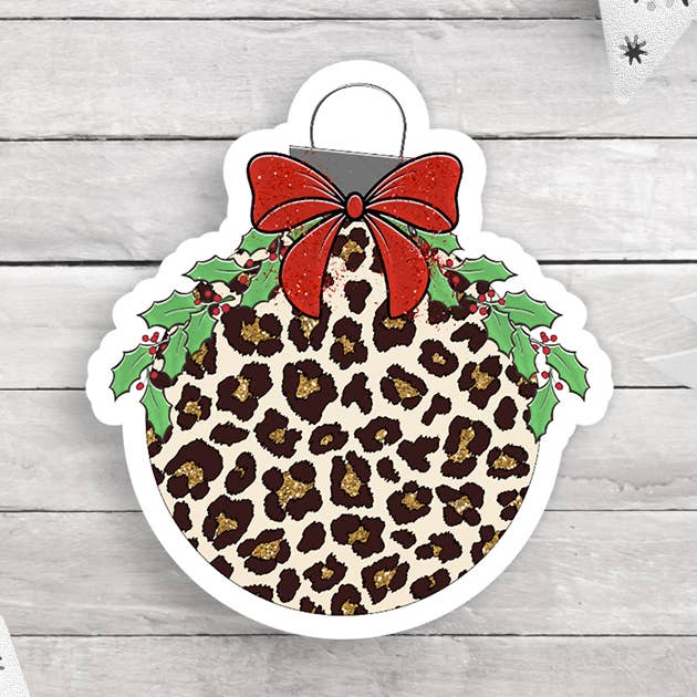 Leopard Print Ornament Vinyl Sticker for wholesale by Expression Design Co