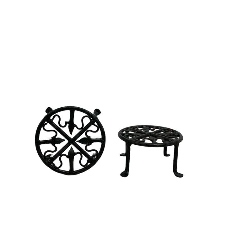 4 „ronde smeedijzeren plantenstandaard voor wholesale door Asia West