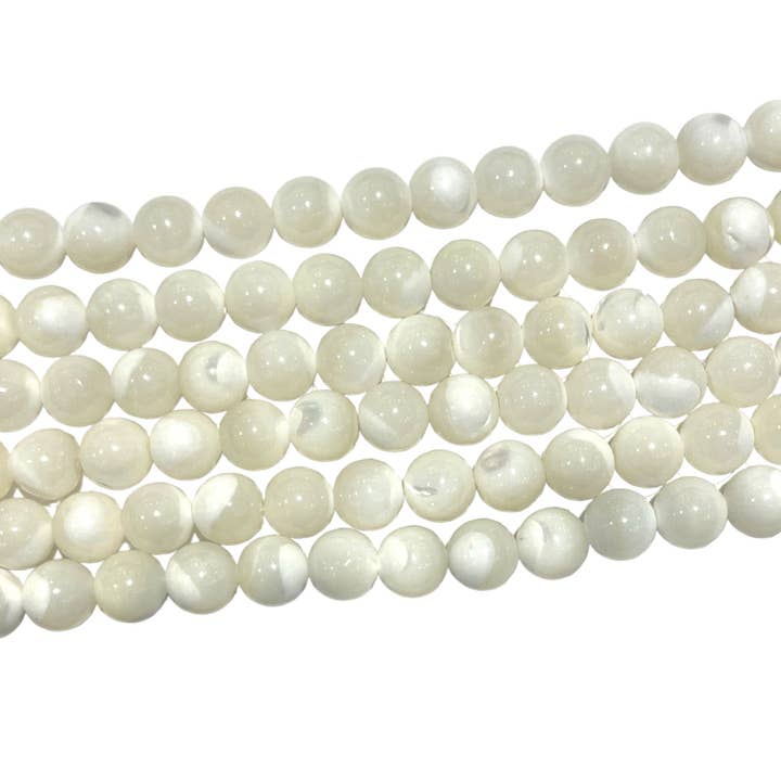 Foliesbijoux - Wholesale Beads - A+ white mother-of-pearl thread