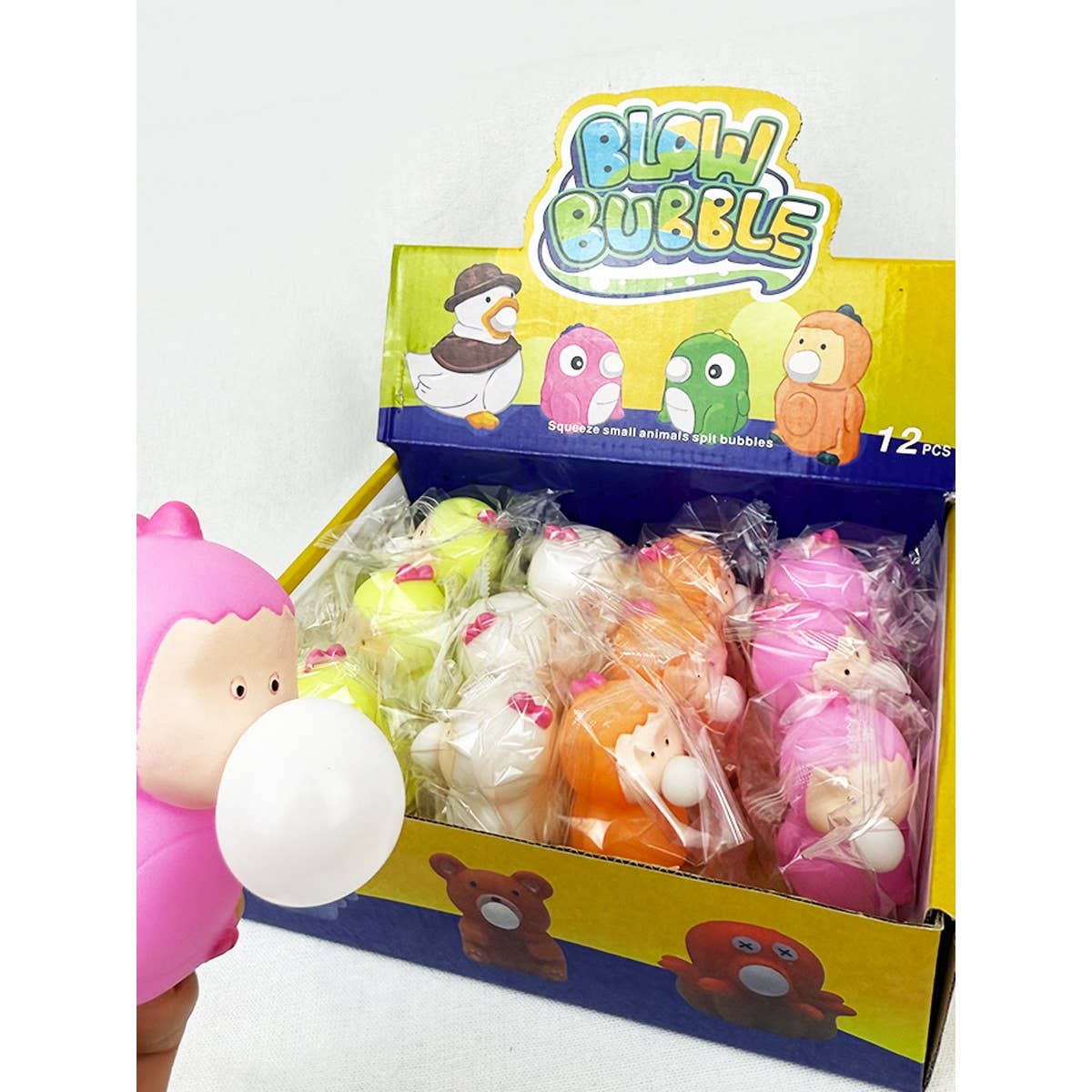 MIX COLOR Cute Babies Spit Bubbles Squeeze Toys for wholesale on Faire5