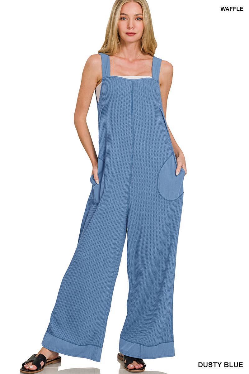Vanilla Monkey - Wholesale Jumpsuit - Dames - Gebreide Wafel Wijde Pijpen Overall4