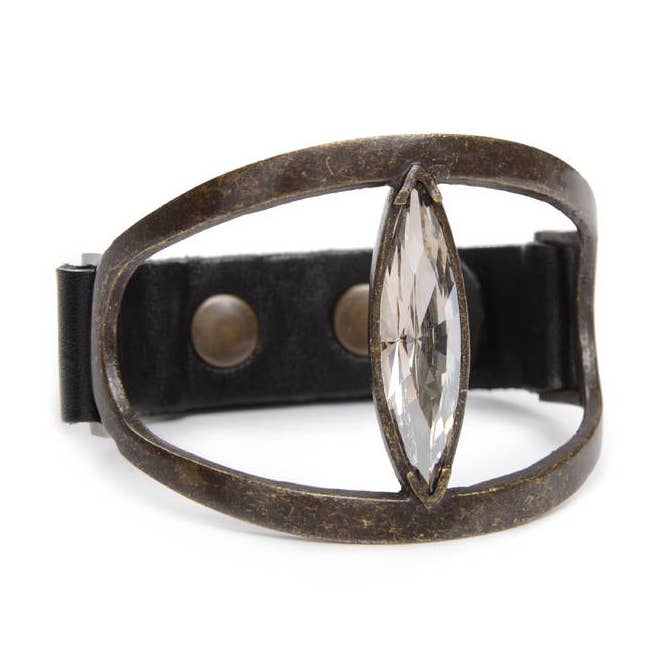 Open Oval w Oversized Navette Bracelet for wholesale by Rebel Designs Accessories